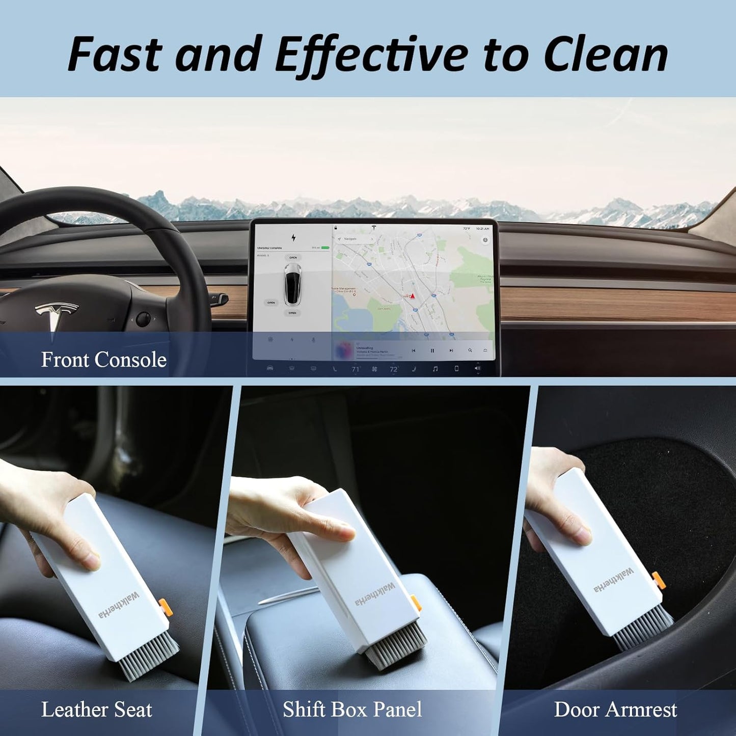 WalktherHa Keyboard Cleaner Laptop Cleaning Kit, All in One Keyboard Cleaning Kit with Car Screen Cleaner Spray