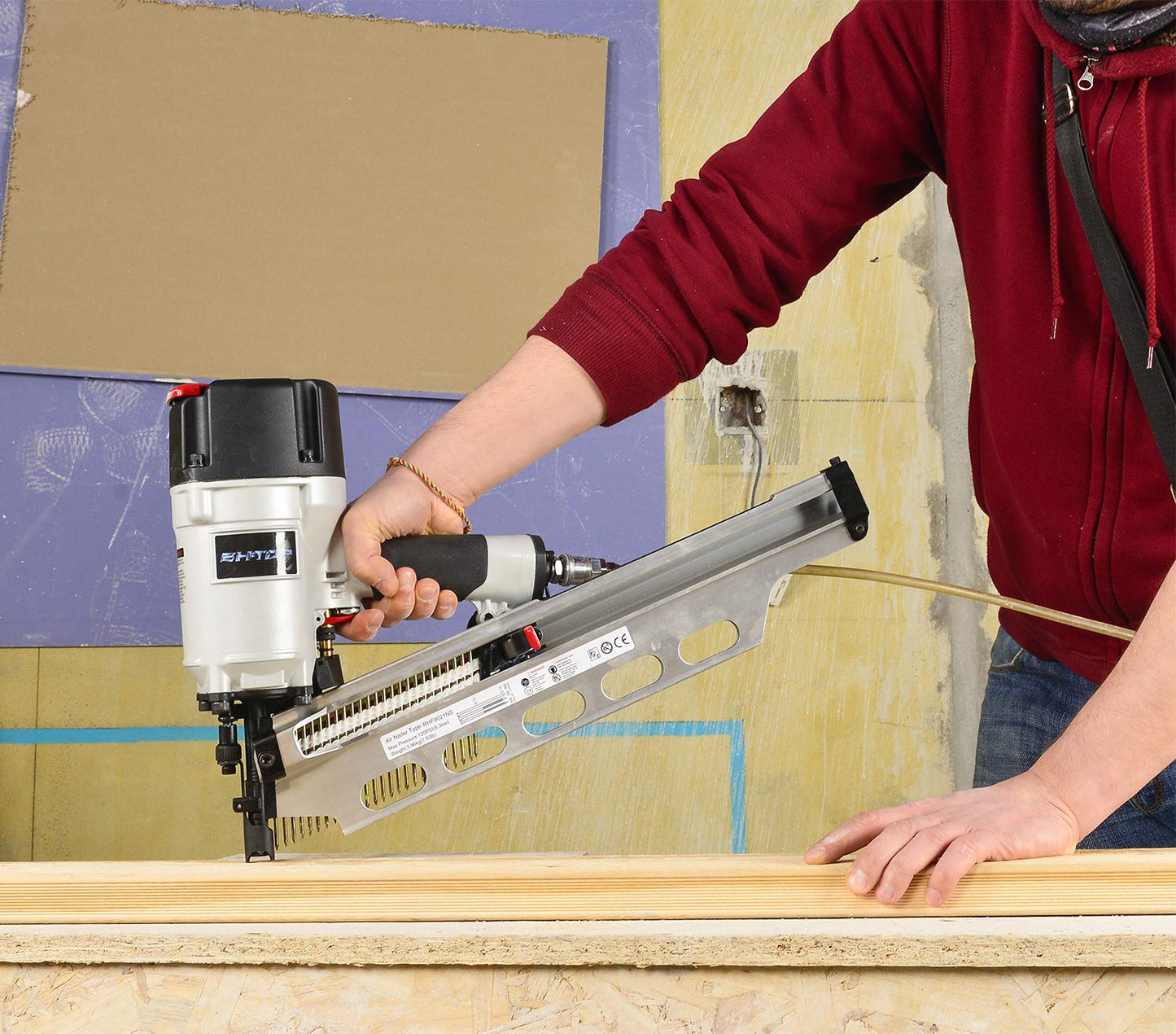 BHTOP 9021NS Framing Nailer 21 Degree 3-1/2" with Depth Adjustment with Aluminum Magazine (#885-827)