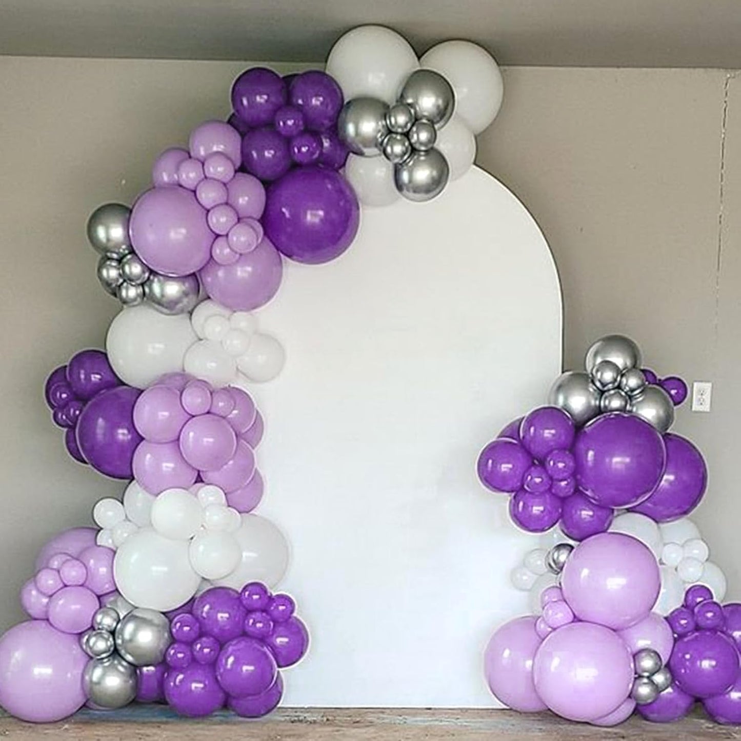 Purple Balloons Kit by [Brand Name] - 120-Piece Set with 5 to 18-Inch Sizes for Birthday & Baby Shower Decor