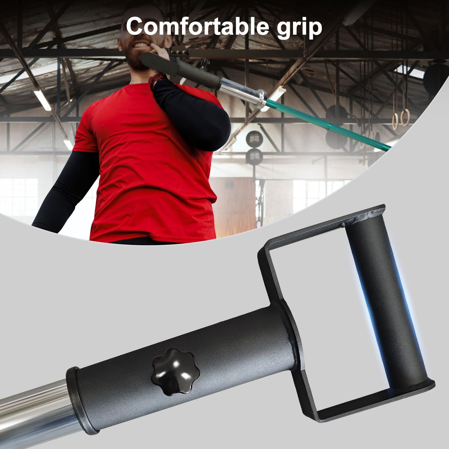 powerfeng Viking Press Landmine Handle Attachment: T-bar Row Attachment for 2-Inch Olympic Barbell Home Gym Equipment