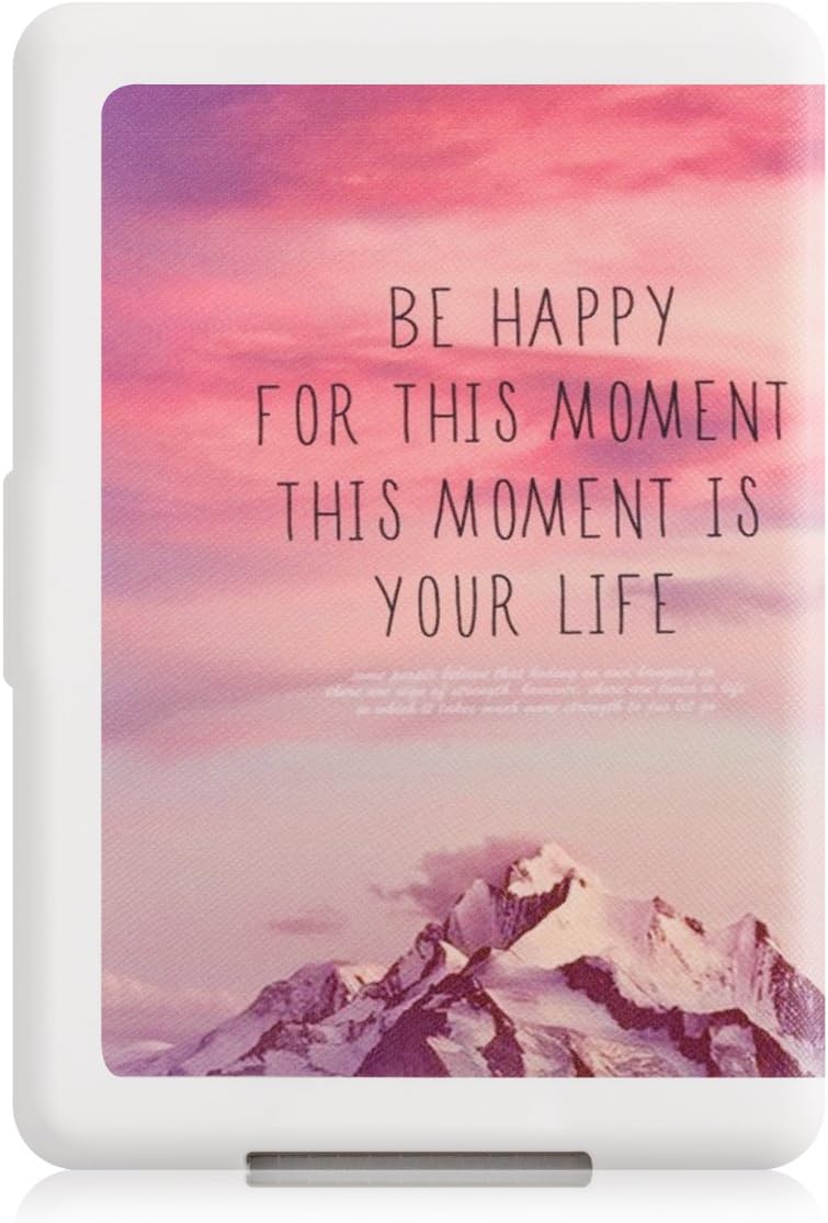 Be Happy Kindle Paperwhite Case - Stylish Cover in Pink, Violet & Coral