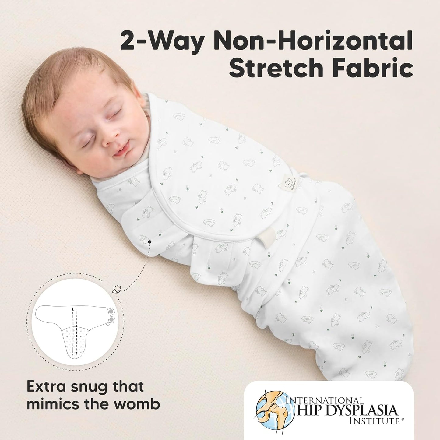 Skiennix Organic Baby Swaddle Sleep Sacks - Soft & Snug for Newborns 0-3 Months | 3-Pack Bunnies Design