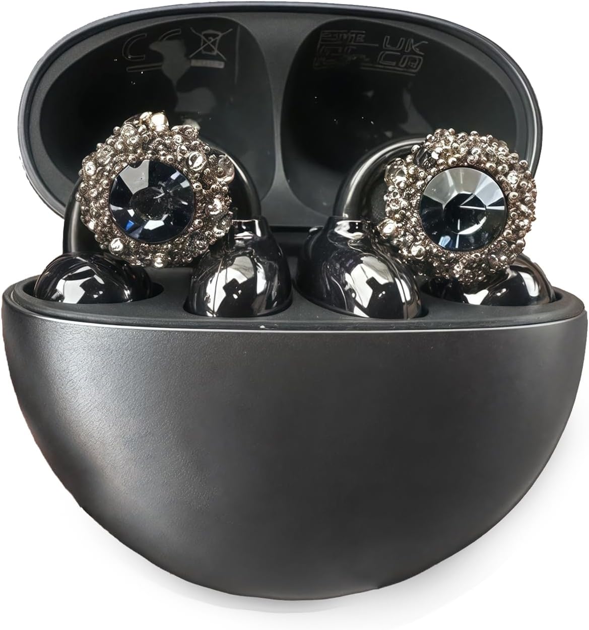 Chooseyo Rhinestone for Clip on Earbuds Open Ear Accessories, Elegant Zirconia Decorative Earphone Accessories
