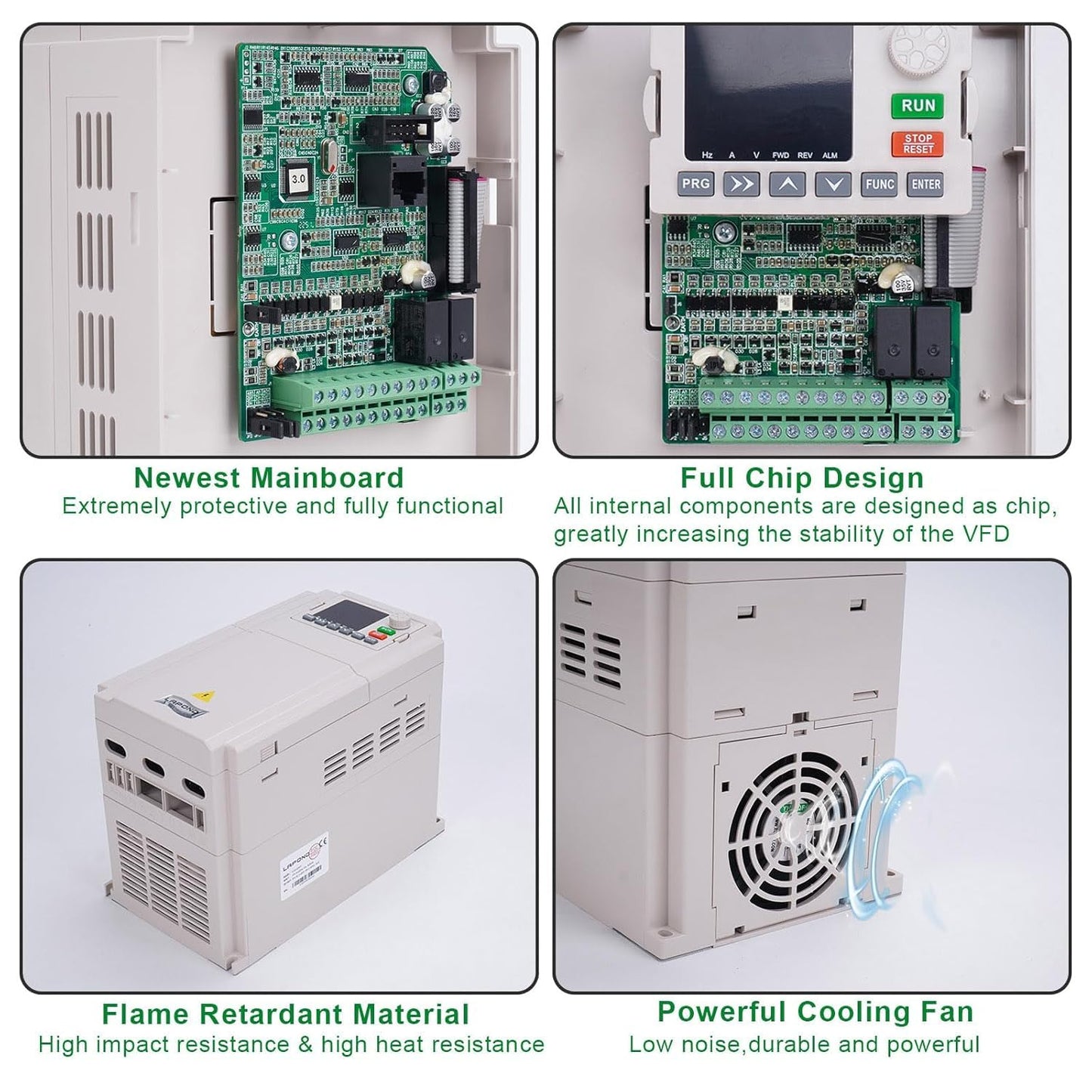 LAPOND AC 220V/18KW 25HP Variable Frequency Drive,75A VFD Inverter Single Phase to 3 Phase Converter,Used on ≤20HP(15kW) 55Amps 200-230V 3-Phase Motor