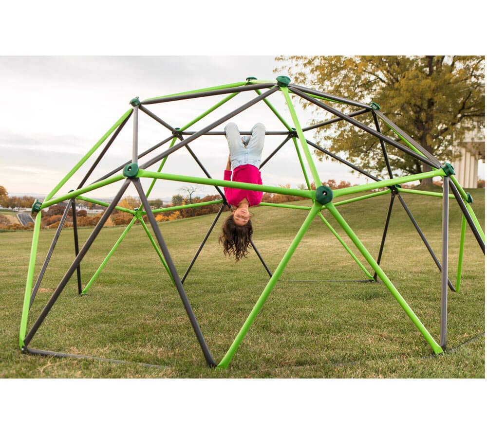 Lifetime 90951 Geometric Dome Climber Jungle Gym, 5.5' High x 11' Wide, Mantis Green & Bronze, 66-Inch