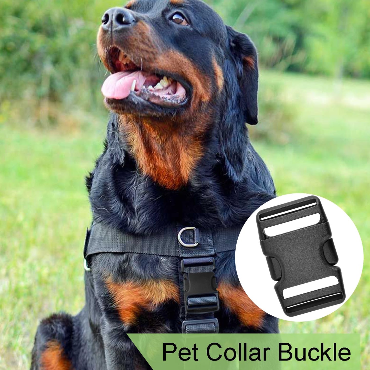 CooBigo 3pcs 1-1/2 Inch Plastic Buckle for Strap Replacment, Heavy Duty Belt Buckles Backpack Clips Luggage Webbing Straps Side Release Buckle Clasp