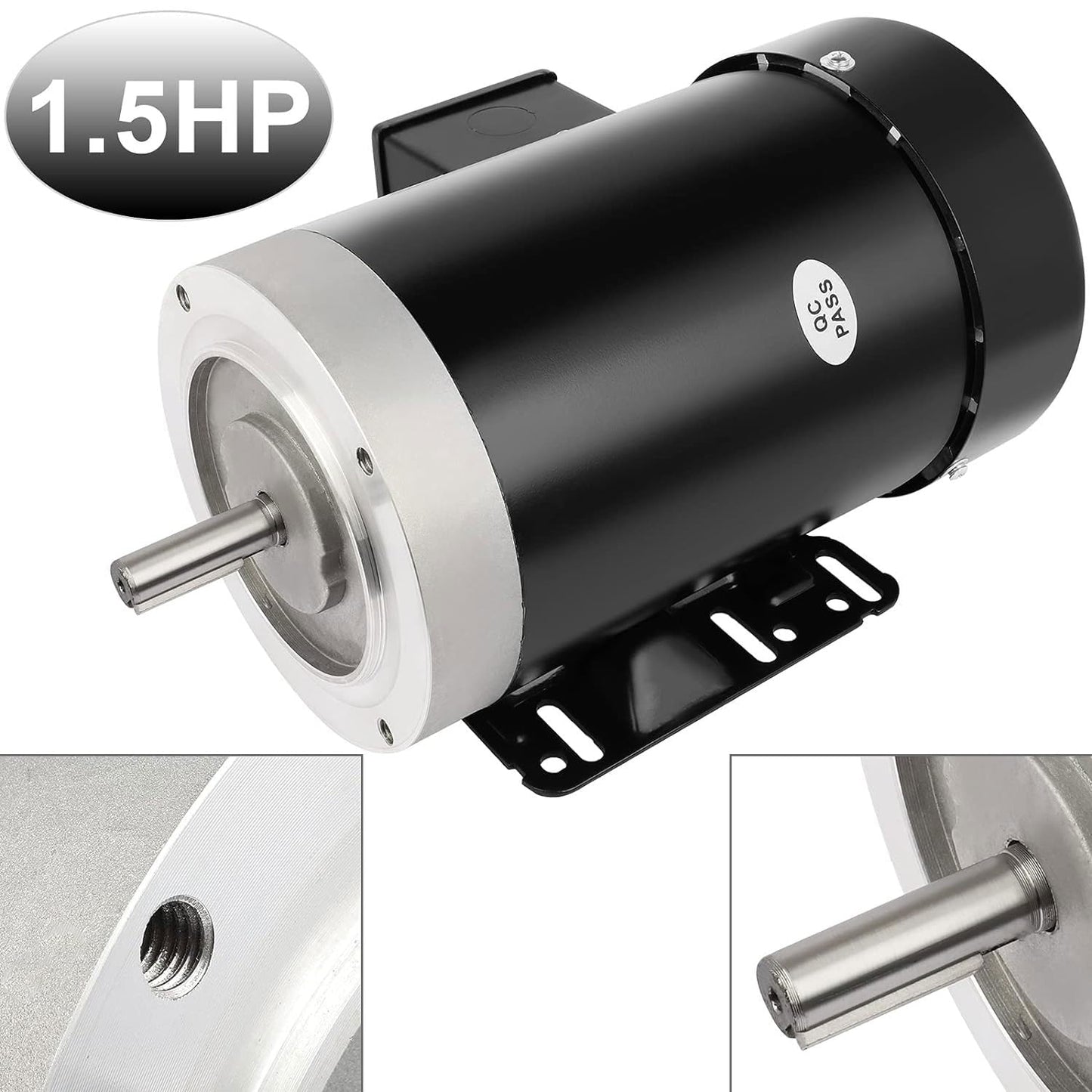 1.5HP Electric Motor 1750 RPM General Purpose Three Phase Motor 5/8" Shaft Diameter 4 Pole 56C TEFC 60HZ 230/460V