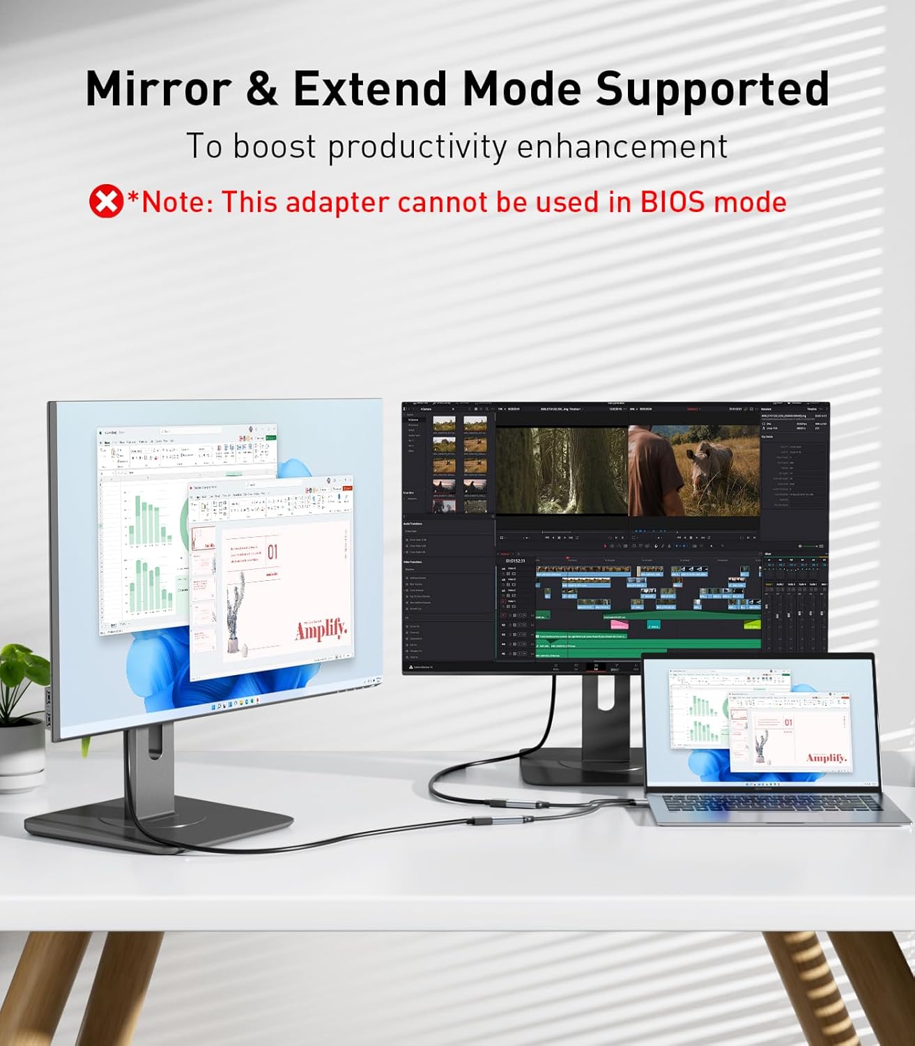 Reborn 1080P@60Hz 3.0 7/8/10/11 USB to HDMI Adapter, USB Male to HDMI Female Multi-Display Cable Converter Suitable