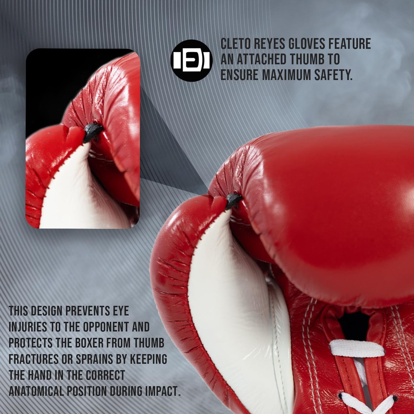 CLETO REYES Professional Competition Boxing Gloves for Men and Women, Leather and Horsehair, MMA, Kickboxing, Muay Thai, Lace Up, 8 oz, Red