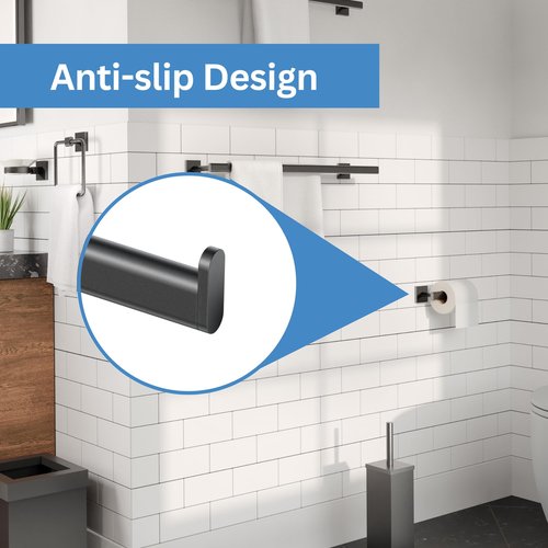 Gatco 5583MX Waterline Toilet Paper Holder, Matte Black