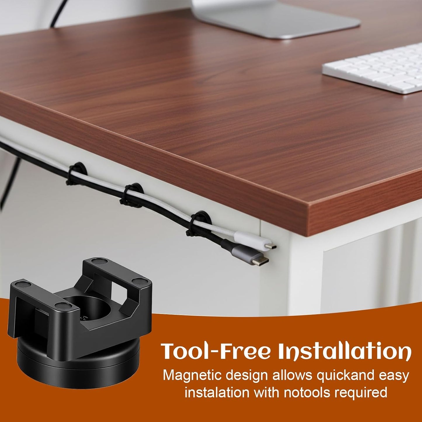 20 Pack Magnetic Zip Tie Mount Heavy Duty Magnetic Cable Zip Tie Base, Tie Mounts, Magnetism Wire Clamps, Magnet Zip