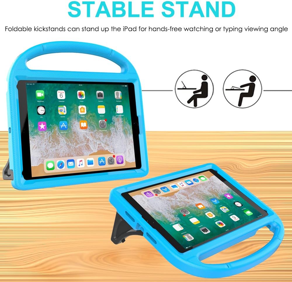 Suplik 5th/6th (9.7-inch, 2017/2018), 2 9.7 Kids Case for iPad Generation iPad Air Case with Screen Protector, iPad Pro