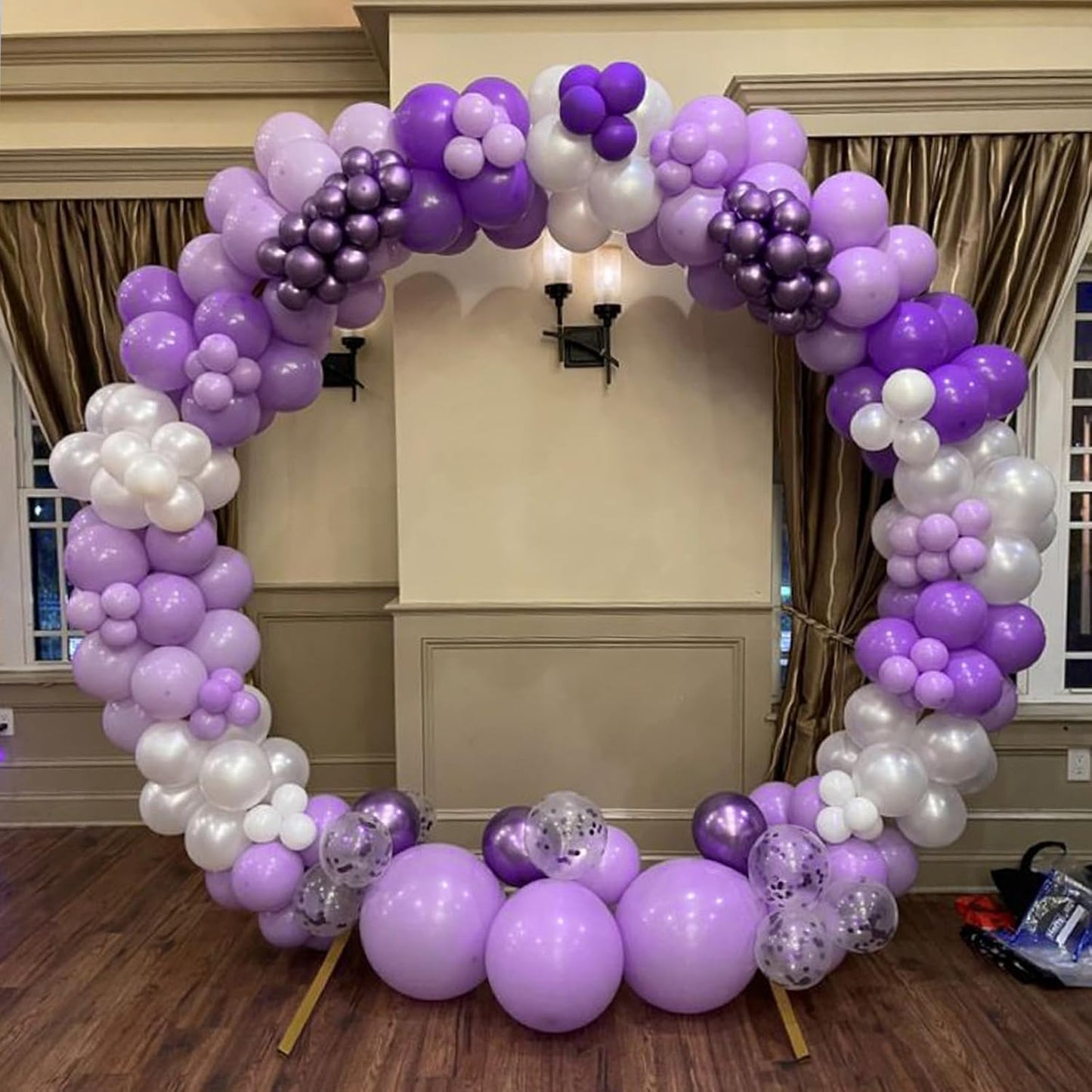 Purple Balloons Kit by [Brand Name] - 120-Piece Set with 5 to 18-Inch Sizes for Birthday & Baby Shower Decor