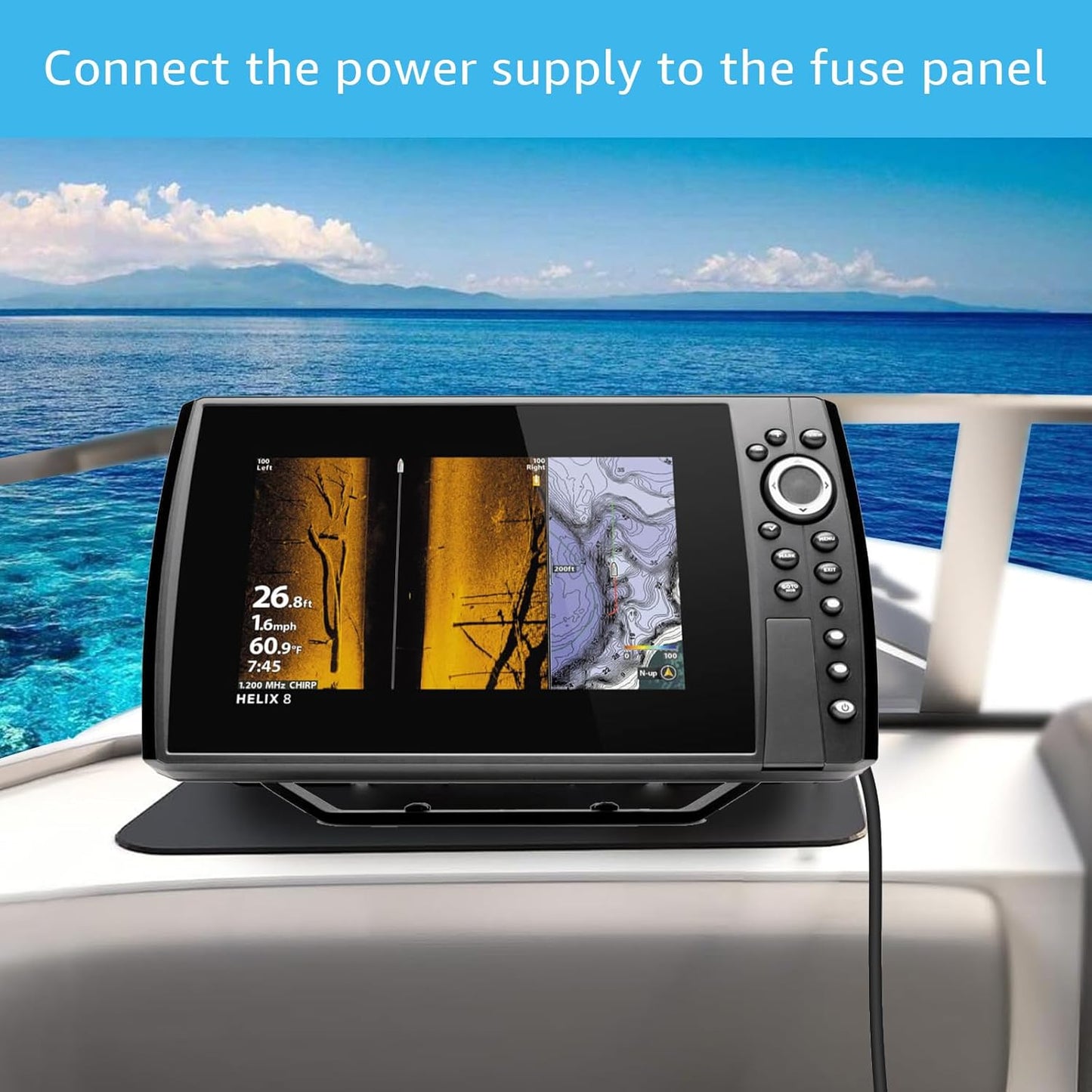 SigeIy 11 Humminbird 9-10-12, 700, 800, 900, 1100 PC - Filtered Power Cable, Compatible with Helix Series