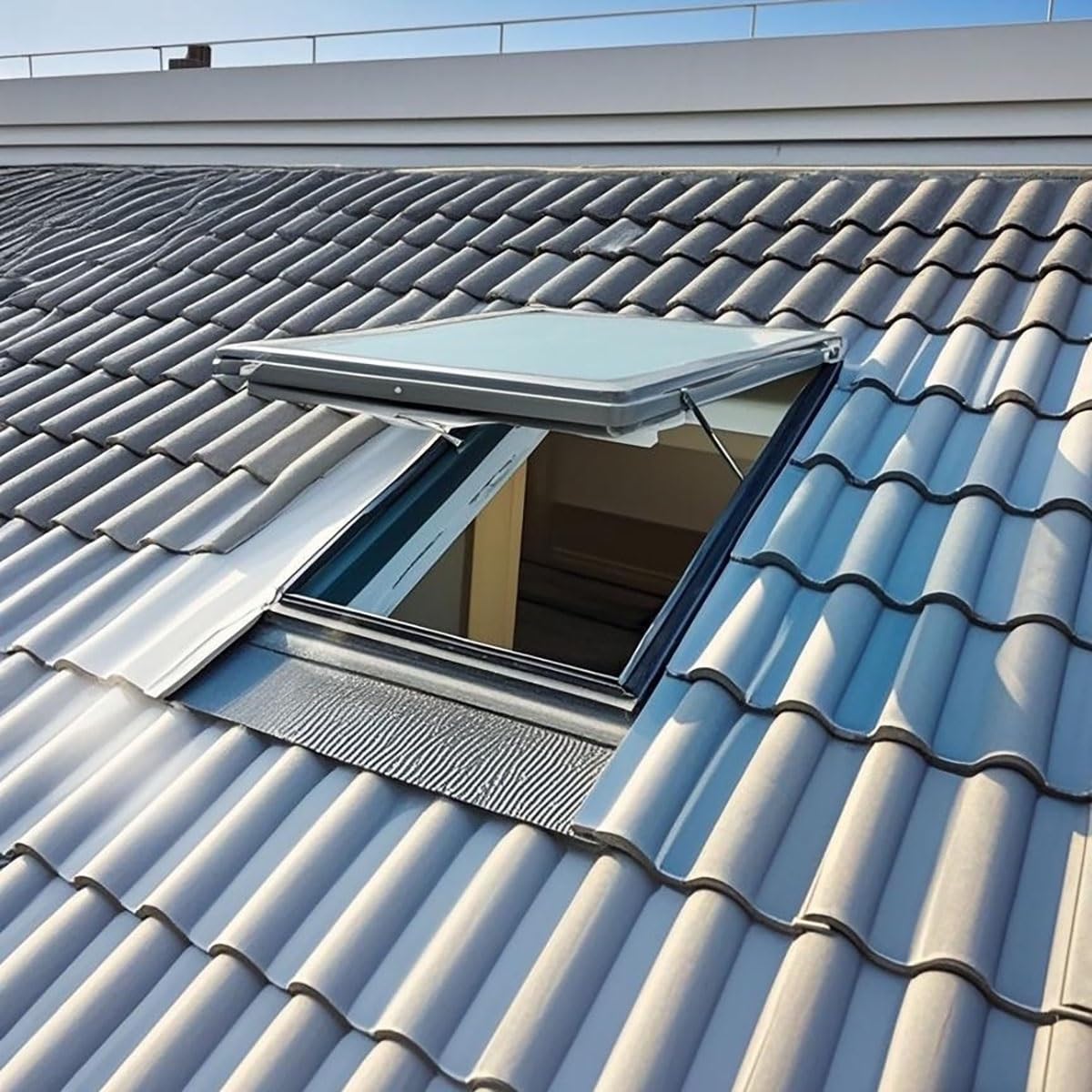 Valdoza Electric Roof Skylight for Home – Custom Aluminum Alloy Double-Glazed Window with Remote Control, Easy Installation for Attic, Sunroom, Roof, Basement(Gray,LxW 24x40in/60.9x101.6cm)