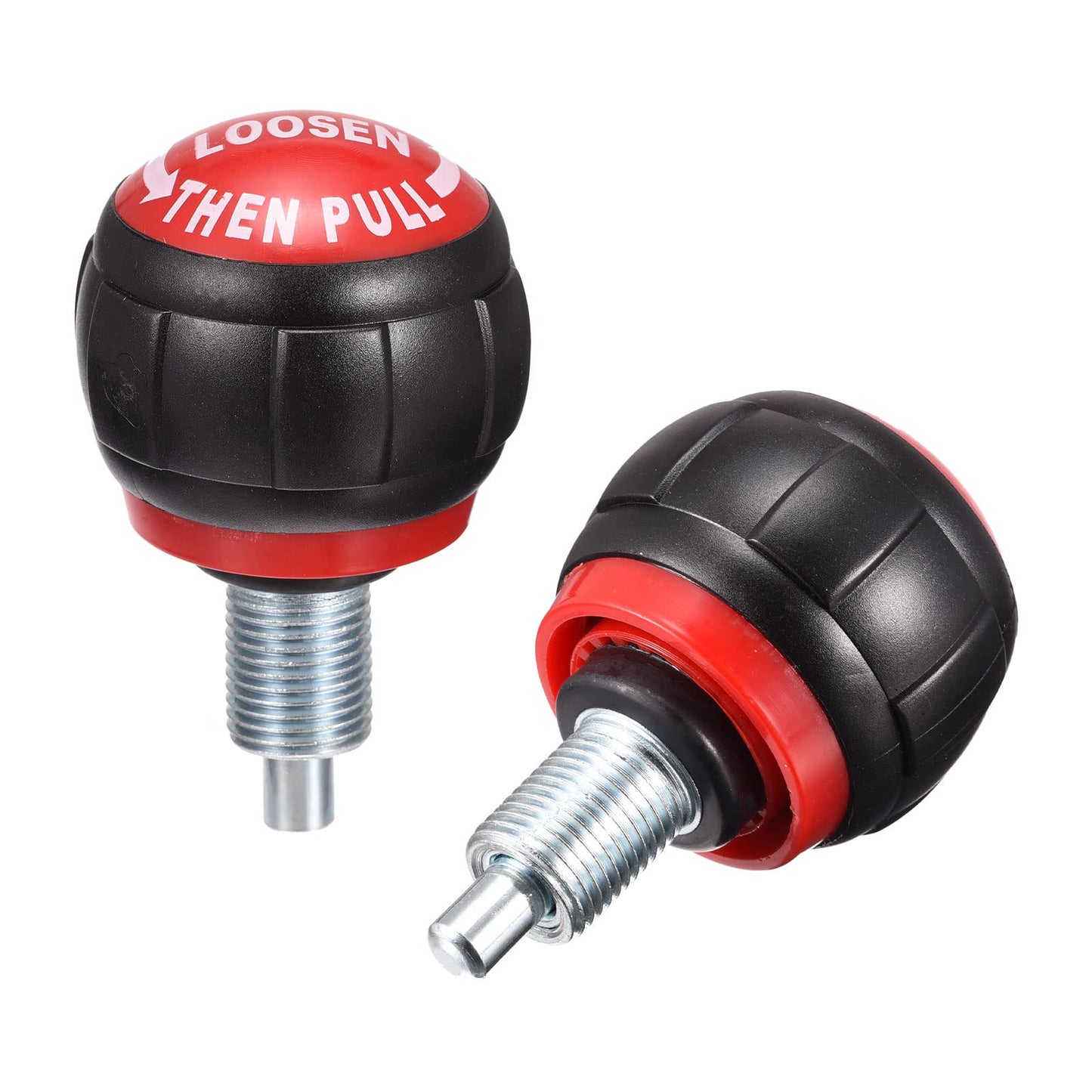 uxcell M16 Pull Pin Spring Knob Replacement Parts for Home Fitness Height Adjustment Screws Equipment Black Red 2pcs