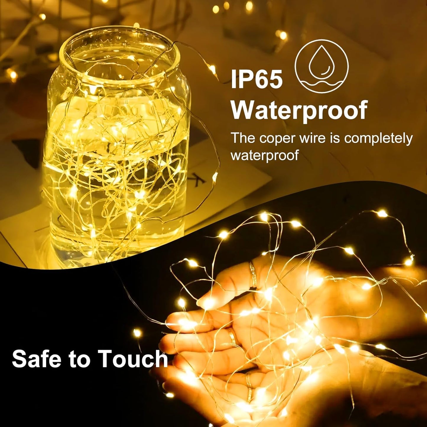 Skiennix 12-Pack Fairy Lights - 7ft Battery Operated Mini String Lights | Waterproof Silver Wire for Weddings & Parties