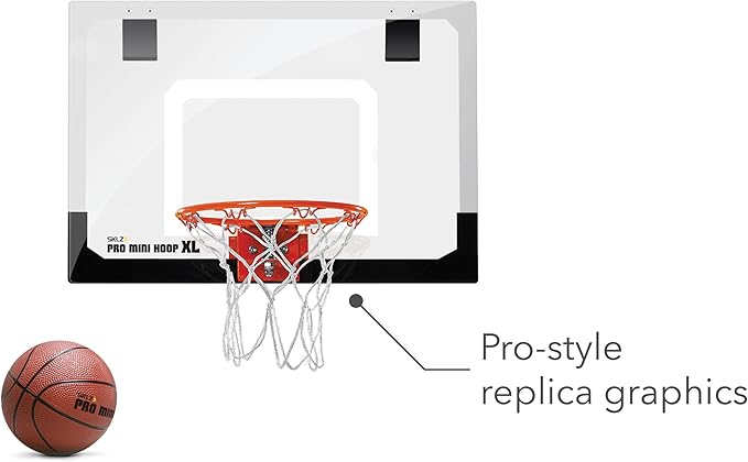 SKLZ Pro Mini Indoor Basketball Hoop - Over The Door ??Portable - Great For Home, Dorms, Offices, and Gifts