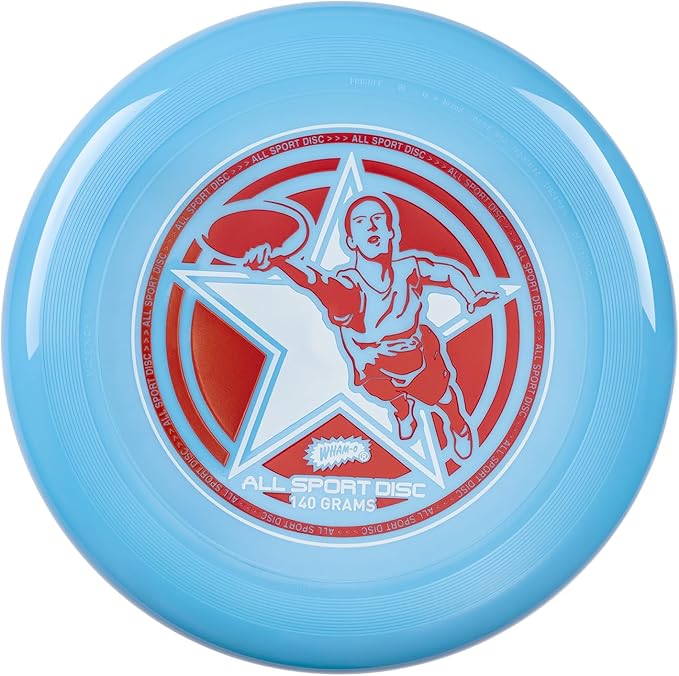 Wham-O Frisbee All Sport Flying Disc 140g, 9.85 Inch, Durable Sports Disc with Non-Slip Grip for Outdoor Beach Backyard Games,Team Sports and Family Fun