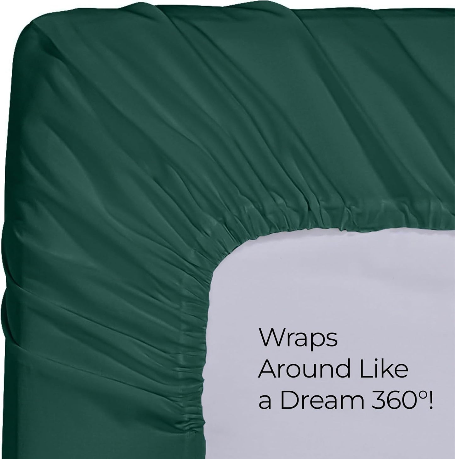 Utopia Bedding Twin Fitted Sheet - Soft Microfiber with Deep Pockets - Fade & Shrinkage Resistant | Emerald