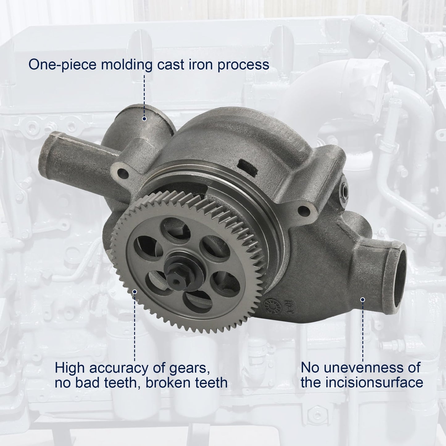 Water Pump For Detroit Diesel 60 Series 12.7 Lts Replacemet for 23505895 23522707 23517027 23539929 and Old Type R23526039 R23539602