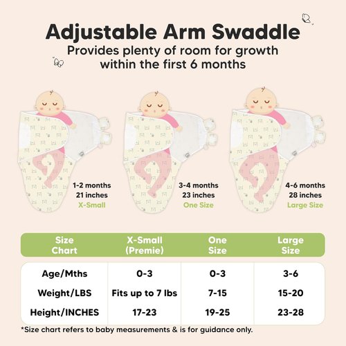 KeaBabies Organic Baby Swaddle Sleep Sacks - Soft & Snug 3-Pack for Newborns 0-3 Months | Bumble Bear, XS