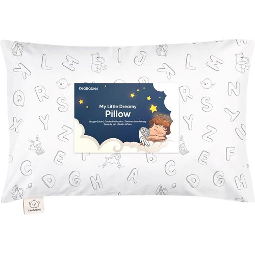 My Little Dreamy Toddler Pillow - 13x18 Organic Cotton Travel Pillowcase, Soft & Breathable for Ages 2-5