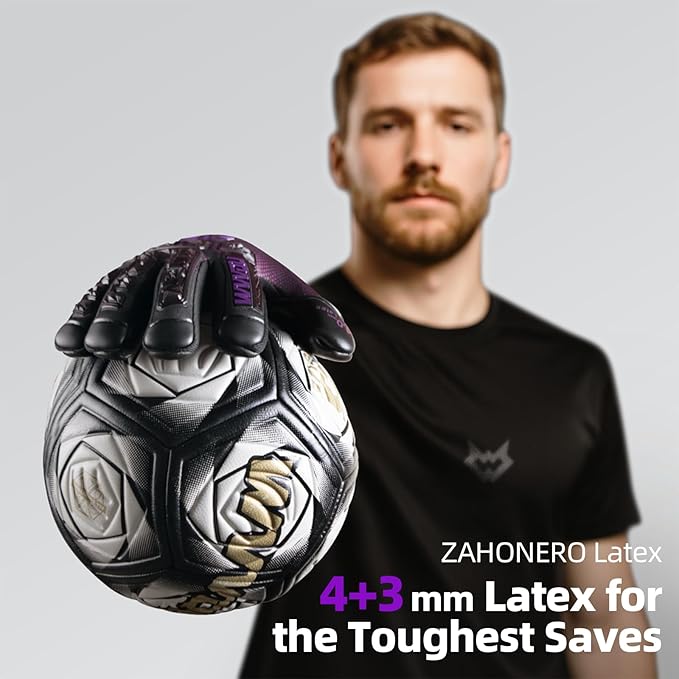 WVVOU Soccer Goalie Gloves for Adults and Youth, High Performance Goalkeeper Gloves with 5 Detachable Finger Saves, Soccer Gloves with 4mm Sticky Latex Palm