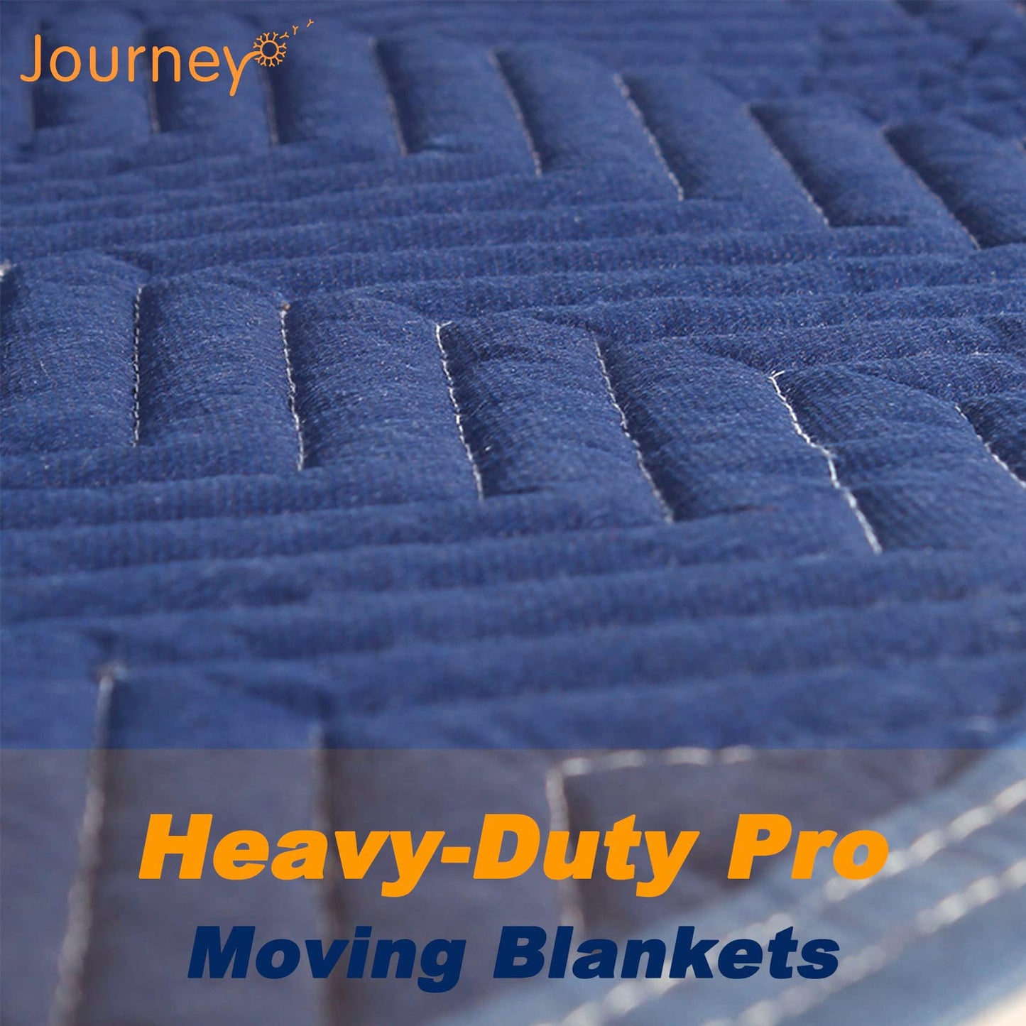 JourneyO Padded Moving & Packing Blankets-Heavy Duty Pro - 80" x 72" (90lb/dz Weight) - Furniture Shipping Pads for Moving and Storage- Blue-6 Pack