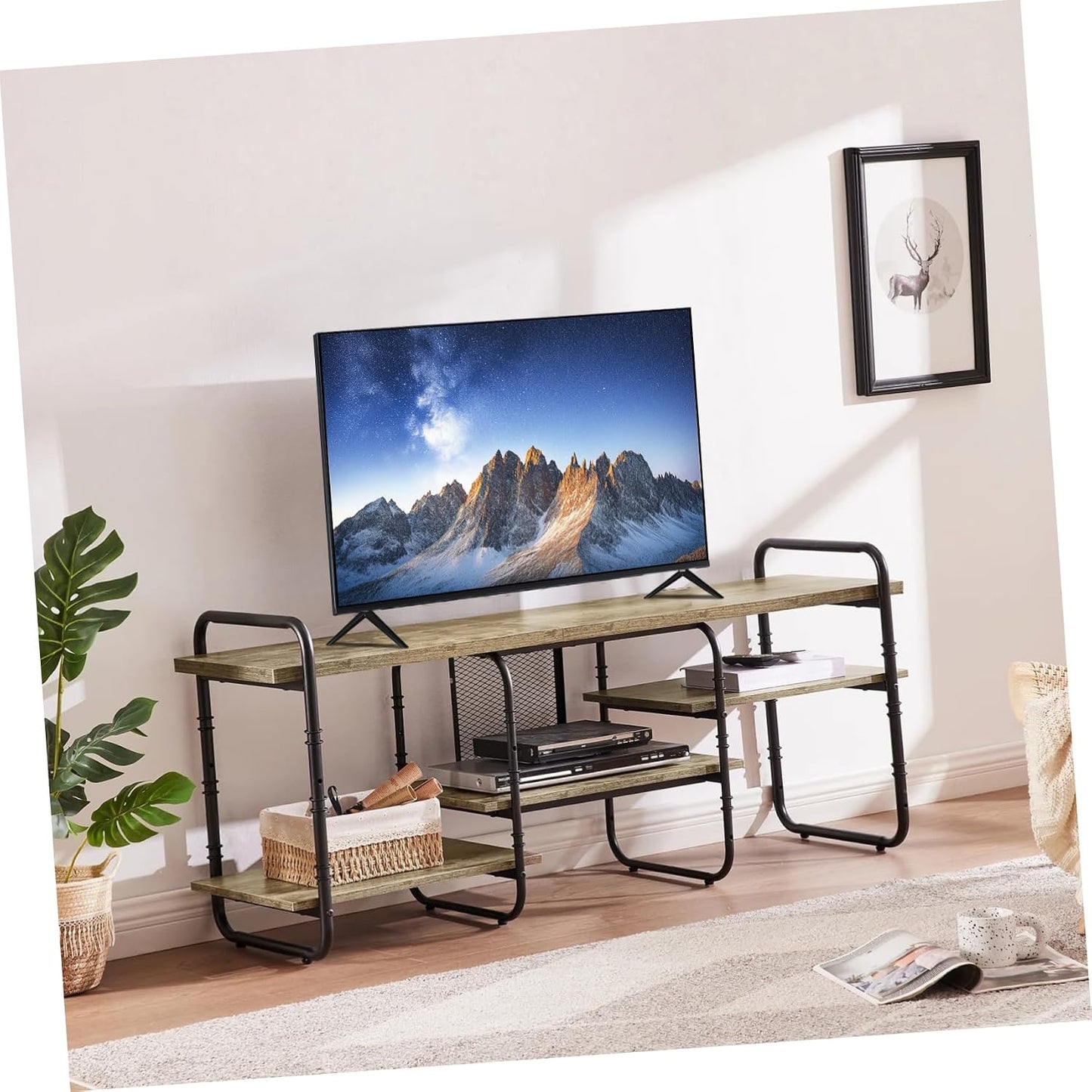 SHOWERORO 1 Universal TV Stand Base Legs Replacement Compatible Models Easy Installation for Tabletop Mounting