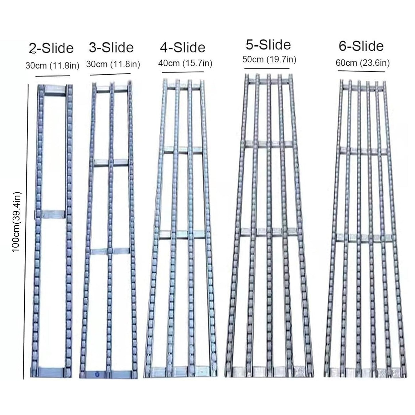 ZXHKZDX Splicable Light-Duty Conveyor Unpowered, Stainless Steel Conveyor Roller Stands, Splicable Adjustable Skate Wheel Flow Rail for Warehouses Factories(60X100CM)
