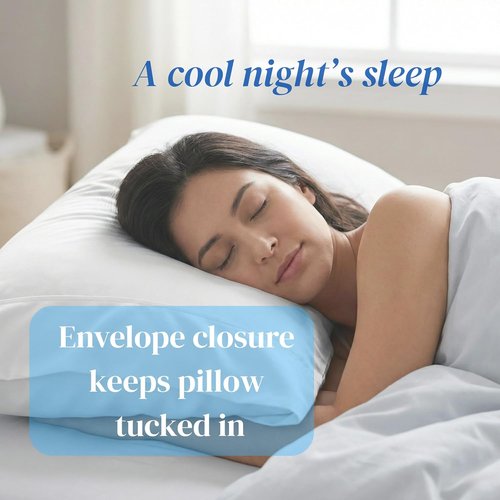 Beckham Hotel Collection Cooling Pillowcases - Silky Soft & Breathable | Standard/Queen Size Set of 2, White