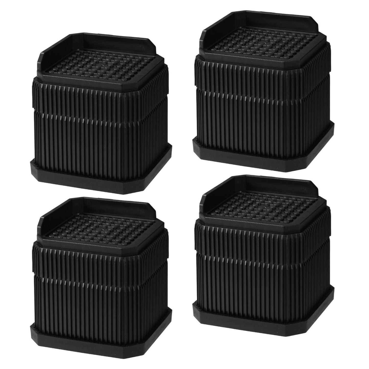 Sinbana 4pcs Treadmill Incline Riser Blocks, 6.8x6.8x7.5cm/2.7x2.7x3in Stackable Incline Riser Blocks for Leveling & Uphill Training with 4 Anti-Slip Pads for Home Gym Treadmill Accessories
