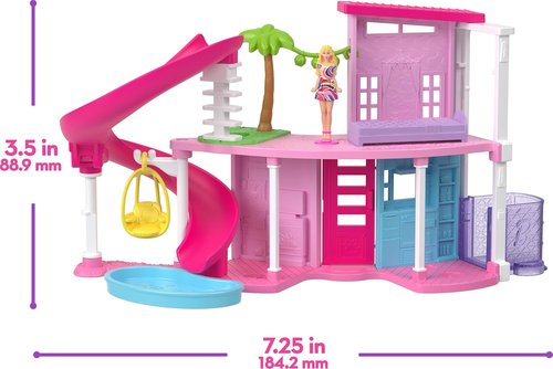 Barbie Mini Land DreamHouse - 3 Playsets with 4 Dolls, Furniture & Accessories | Pet Boutique, Hair Salon & Supermarket