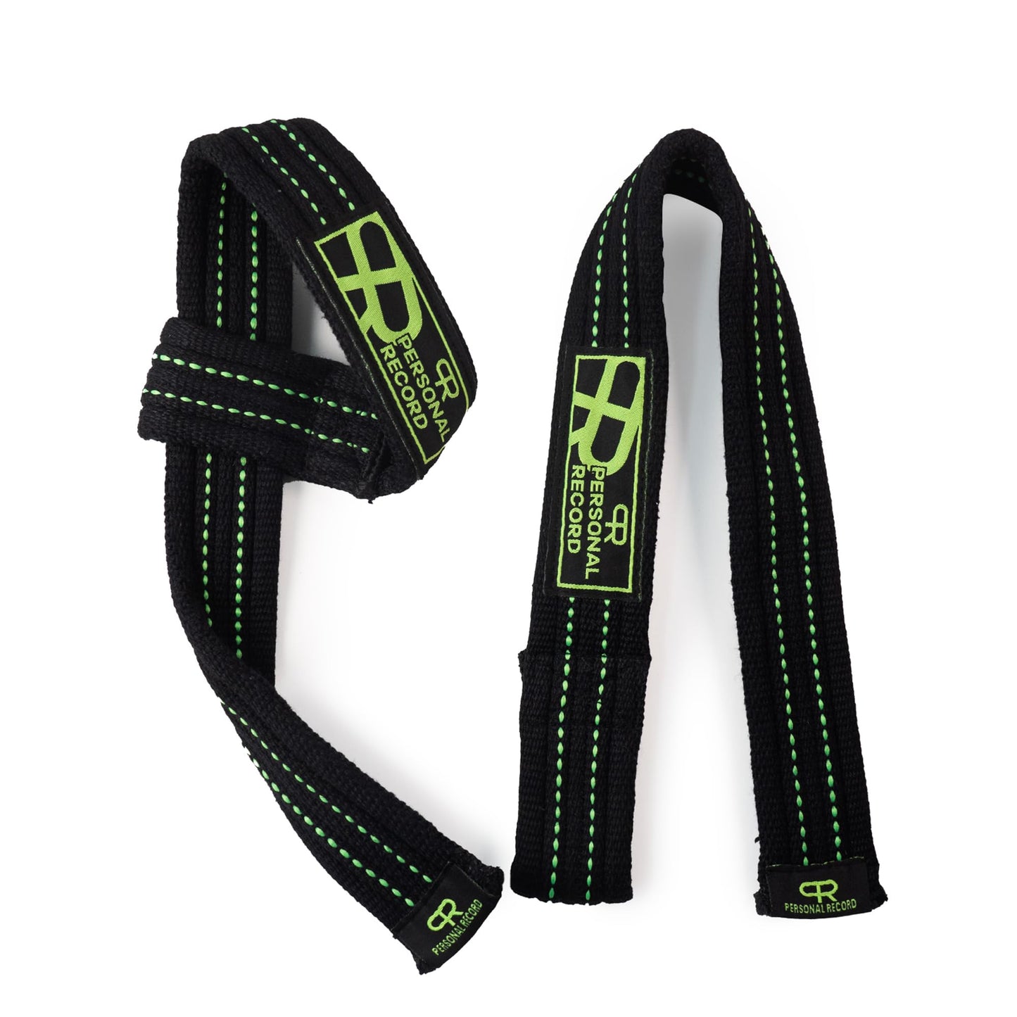 PR PR Lifting Straps for Weightlifting – Heavy Duty Deadlift Straps with Extra Thick Material for Grip & Wrist Support – Gym Wrist Straps for Powerlifting, Bodybuilding, Strength Training (Black Neon)