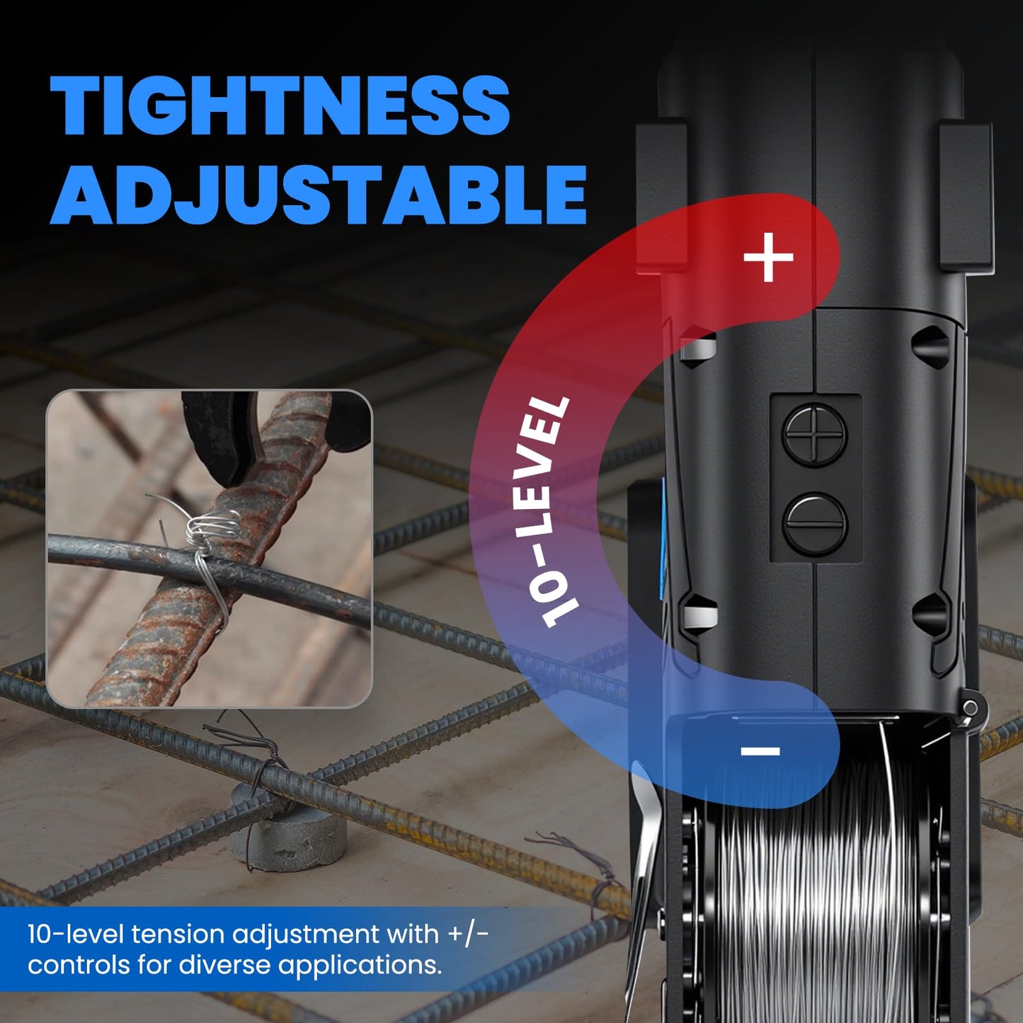 NEWTRY Automatic Rebar Tier a 5 Rolls of Rebar Tie Wire