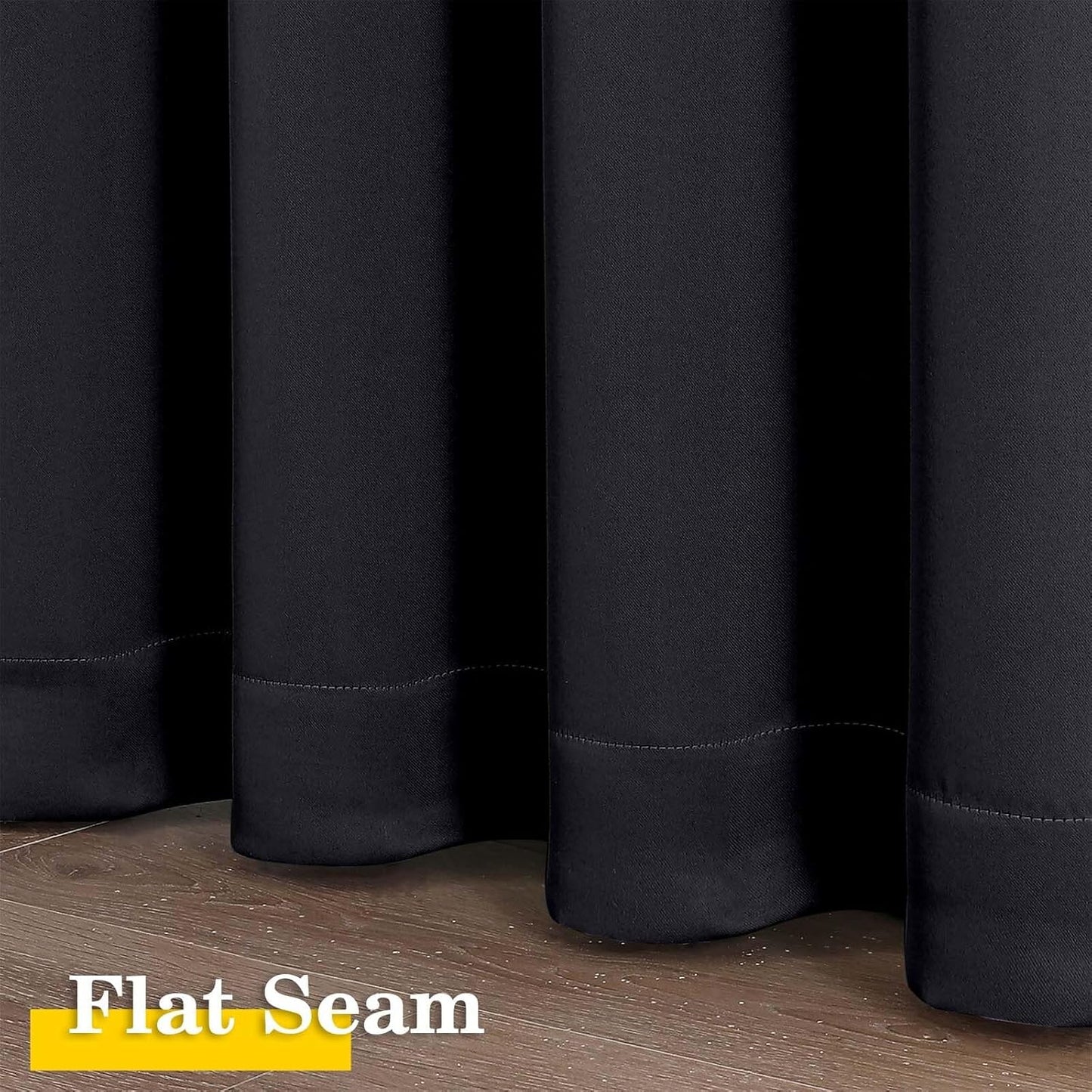 Skiennix Blackout Curtains - Soft Thermal Insulated Room Darkening Window Treatments | 63" Length, 2 Panels Set