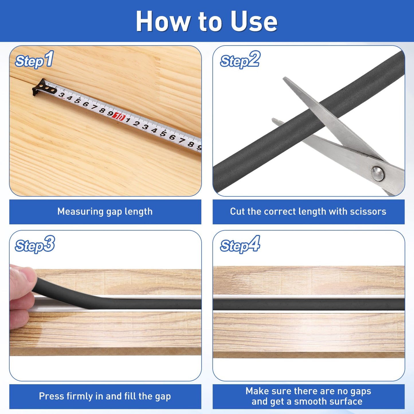 uxcell 33 ft Backer Rod, 5/8 Inch Diameter EPDM Foam Backer Rod Caulk Saver, Weather Strip Seal for Sealing Concrete Gaps, Expansion Joints, Crack Filling, Doors, Windows, Black