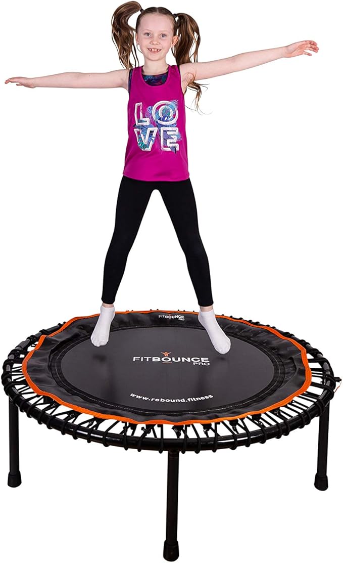 MXL FIT Bounce PRO Bungee Rebounder - Premium Indoor Mini Trampoline for Adults and Kids, Silent Low-Impact Bounce, Half-Folding with Foldable Steel Legs & Carry Bag