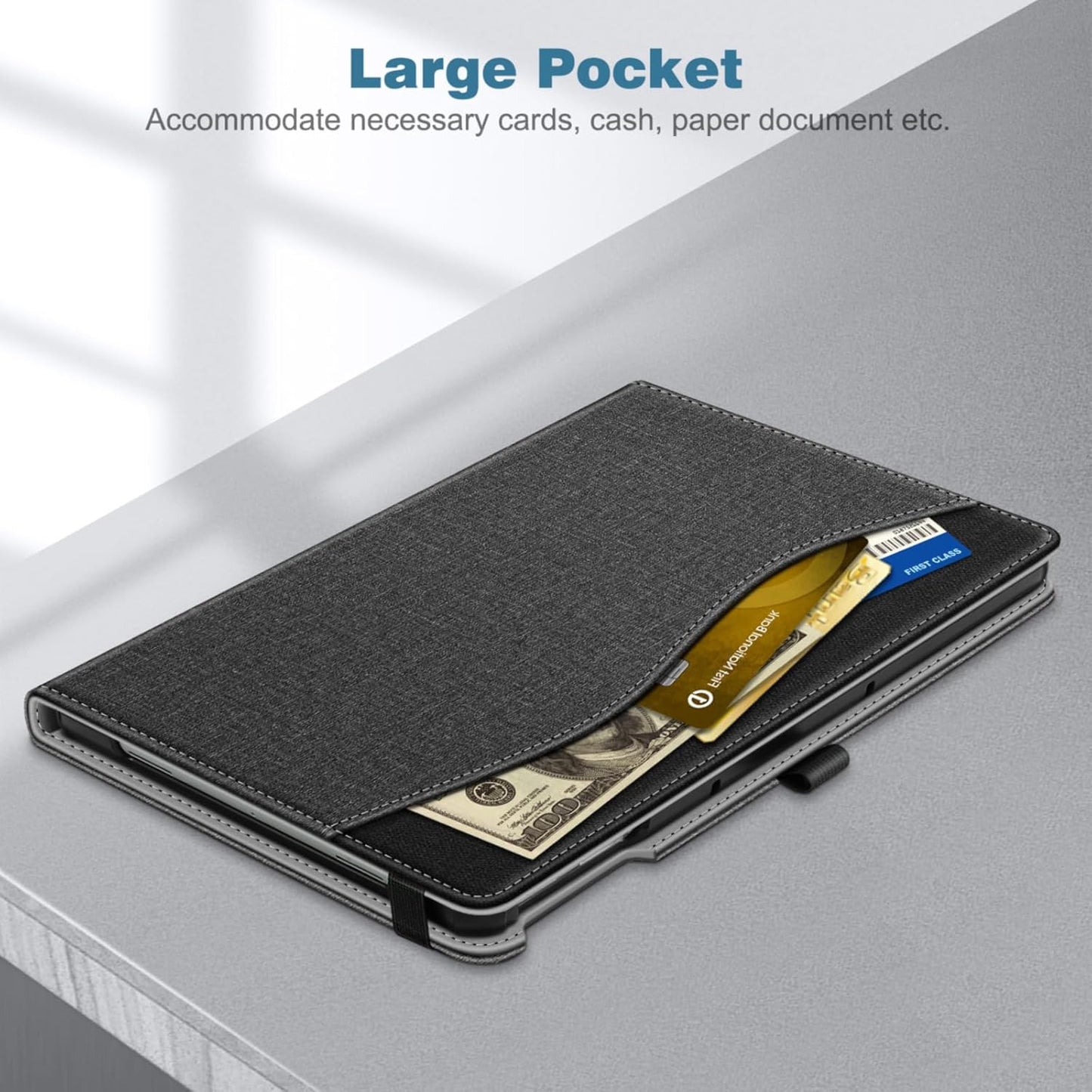FINTIE 11 Inch 2023 Case for Google Pixel Tablet Release, Multi-Angle Viewing Protective Stand Cover with Pocket