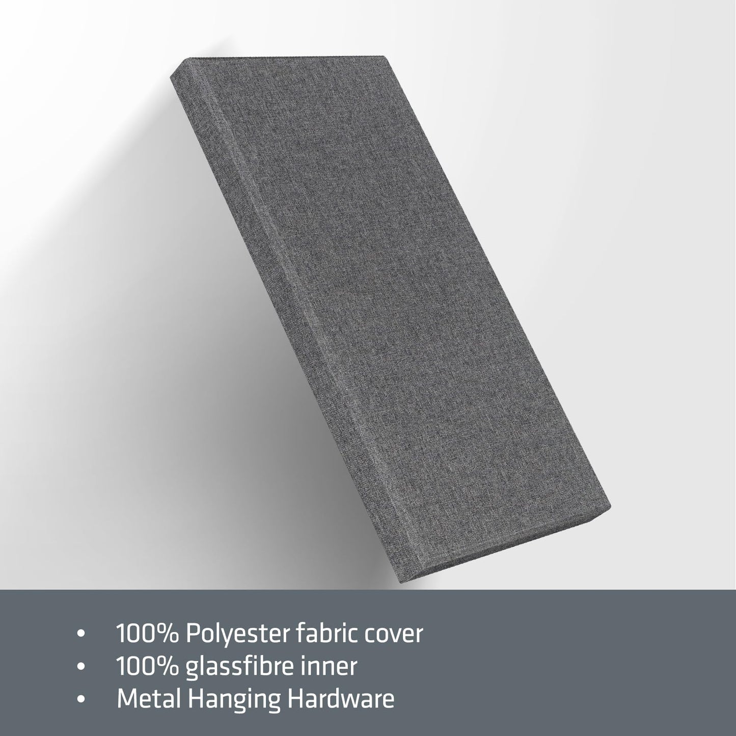 UMIACOUSTICS 2 PCS Acoustic Panel, 47.2" x 23.6" Fiberglass Sound Proof Wall Panels, Sound Absorbing Panels for Studios, Office, Home Theater. Charcoal Grey