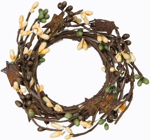 CWI Gifts Pip Ring - Rustic Stars Design | 2x6 Inch Coffee Bean Decor