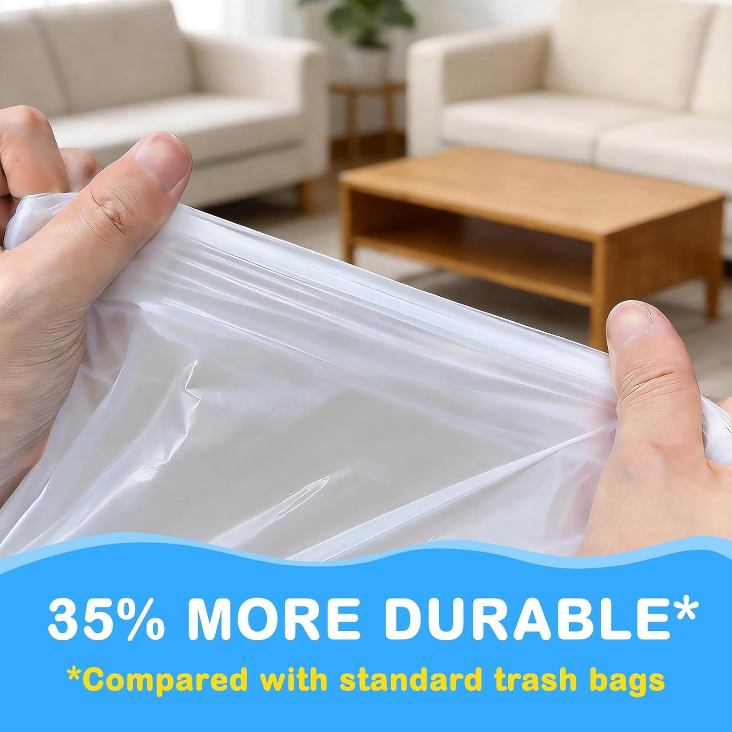 Skiennix 300Ct Small Trash Bags - Odor Resistant, Scented Drawstring Bags in Blue Ocean, Lavender & Cherry Blossom