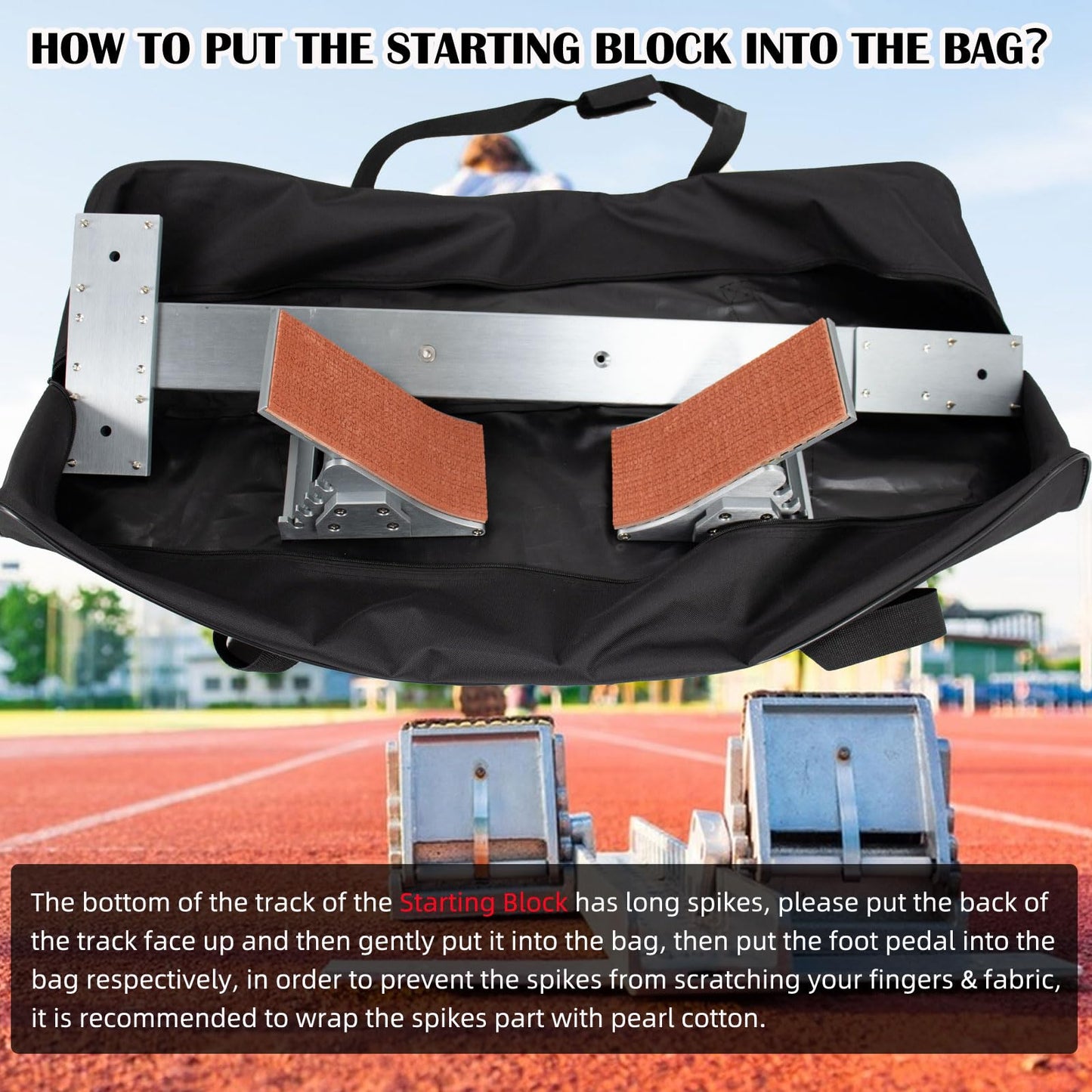 Supvision 37.4in Foldable Duffle Bag Fits Starting Blocks with an Overall Length of Less Than 35 Inches Extra Large Travel DuffelTote GymBag with Zippers and Handles Sports Oxford Cloth Bags