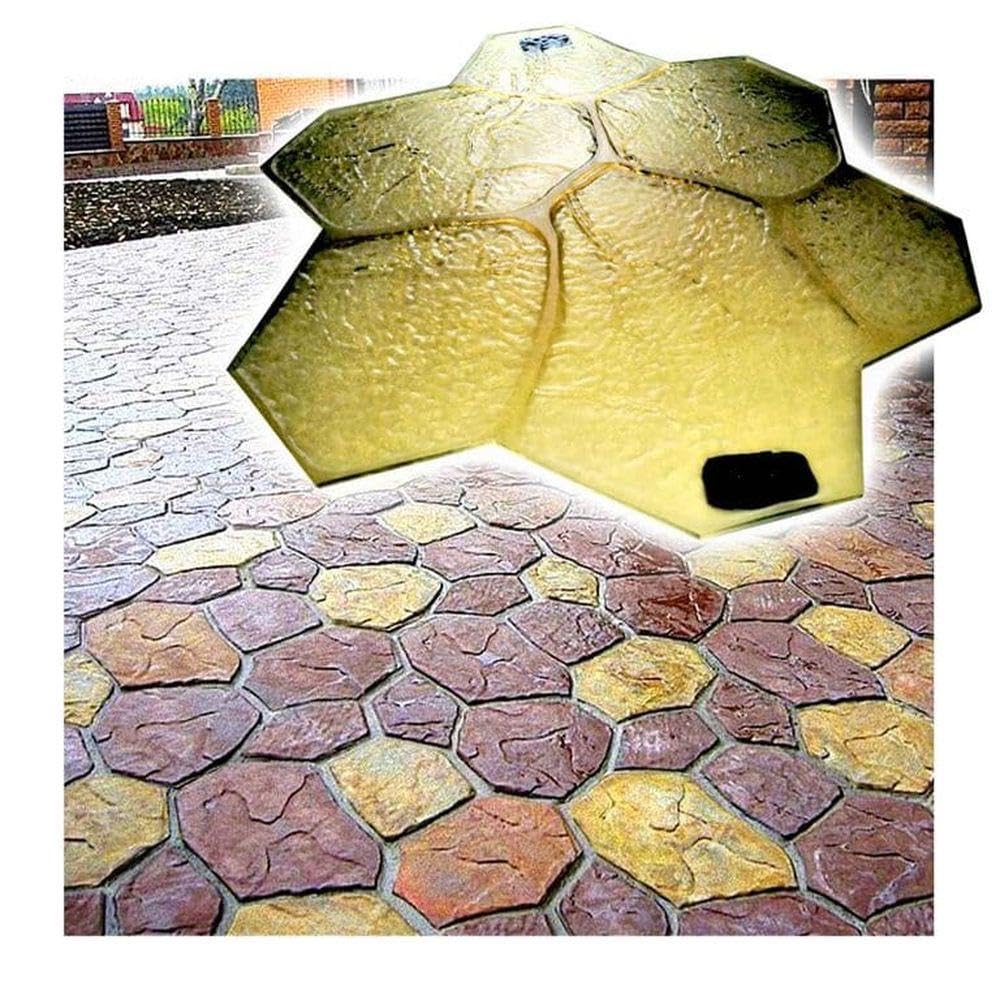 "ECUADOR BIG" Concrete Stamp – 28" Inches Polyurethane Flexible Mold for Stamping Cement, Plaster, mat for printing, Decorative Texture Tool for Horizontal & Vertical Surfaces, Durable & Reusable