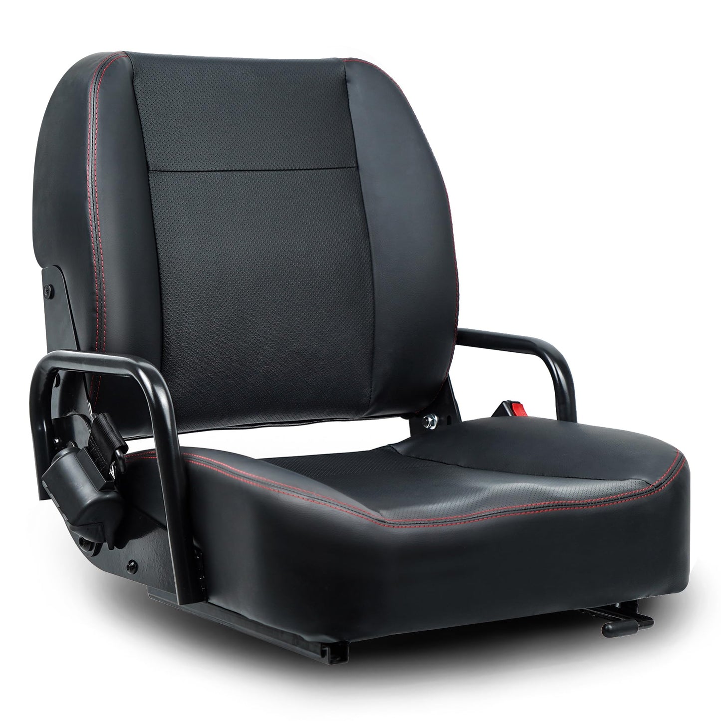 TICSEA Universal Forklift Seat,Tractor Seat with Adjustable Back,Safety Belt and Operator Position Switch,Excavator Skid Loader Backhoe Dozer Telehandler