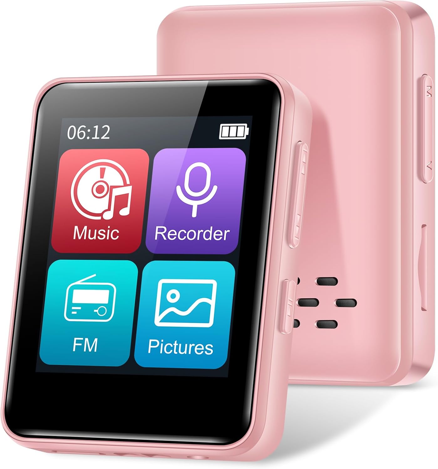 woolynew MP3 1.8 inch 512GB, 32GB Player with Bluetooth, Screen Portable Music Player with Speaker, FM Radio, Recorder