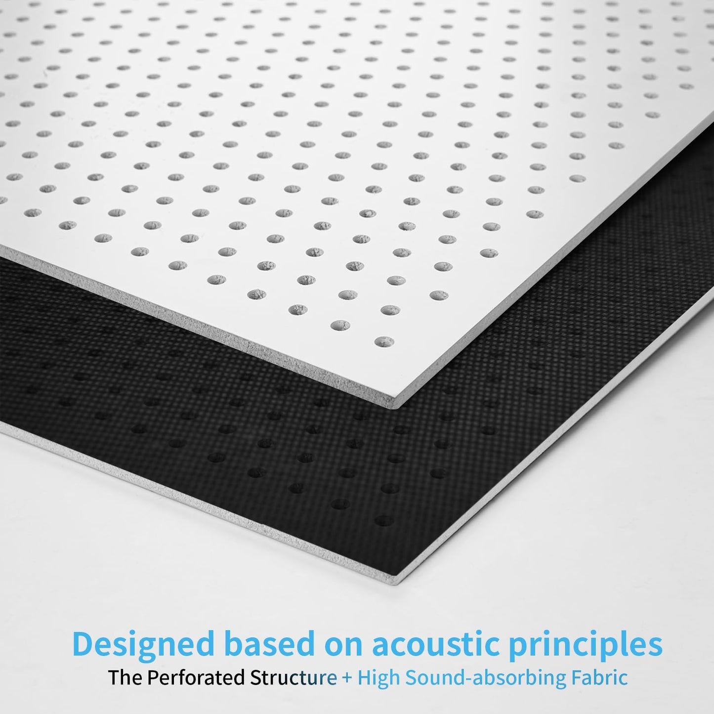 Art3d Acoustic Drop Ceiling Tiles 24x48 10-Pack, Soundproof Panels 2x4ft for Wall Coverings, White