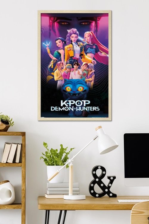 Netflix KPop Demon Hunters Wall Poster - Framed Blonde Version, 34L x 22.4W