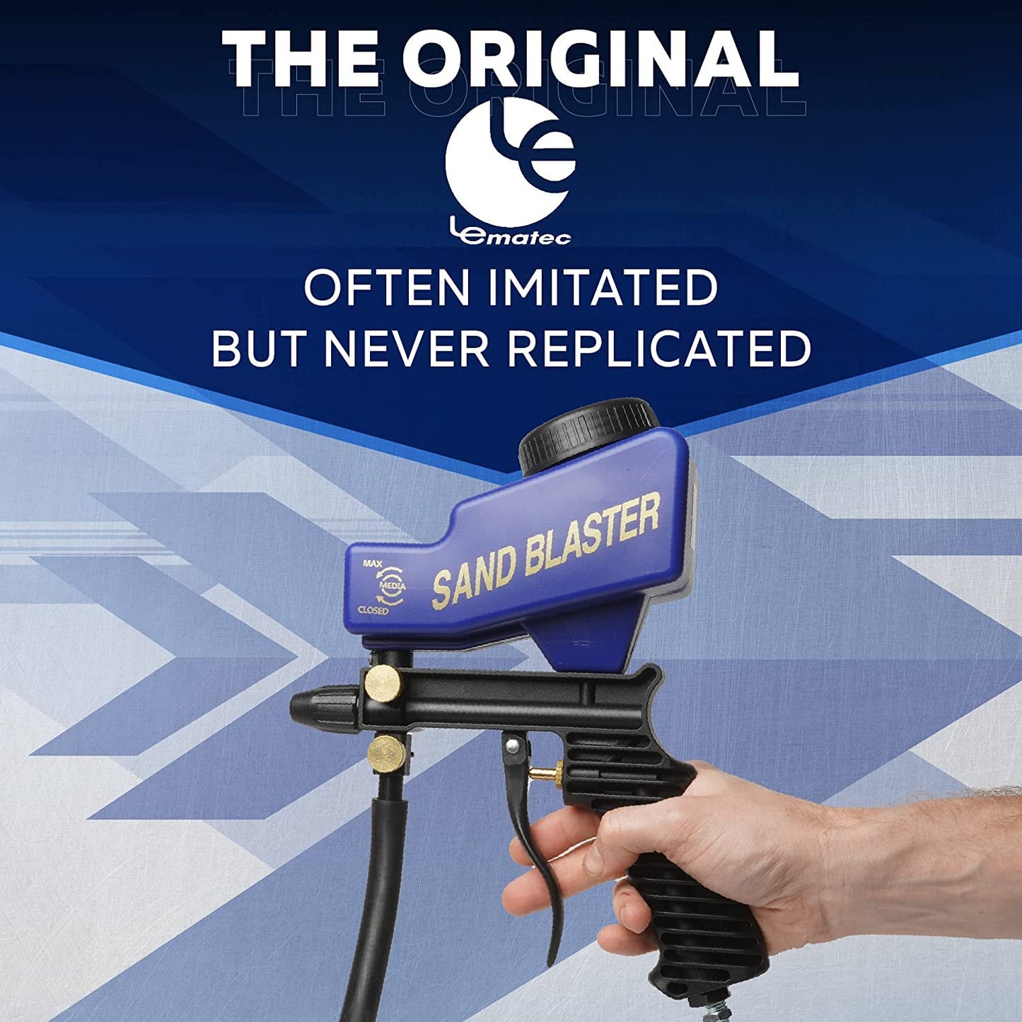 LE LEMATEC Premium Sand Blaster Gun Kit, Air Compressor Oil Water Separator, and Air Pressure Regulator